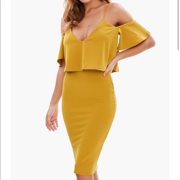Missguided Dresses & Skirts - Misguided midi dress in Mustard